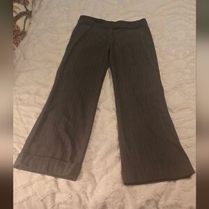 Old Navy Women's Gray Pinstripe Straight Wide-Leg Pants, Size 10 (315)